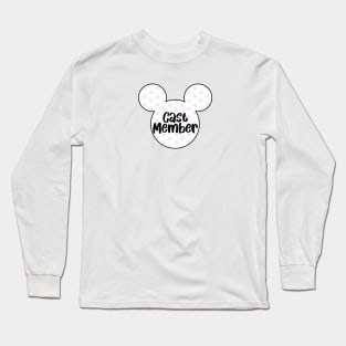 cast member pink and white ears Long Sleeve T-Shirt